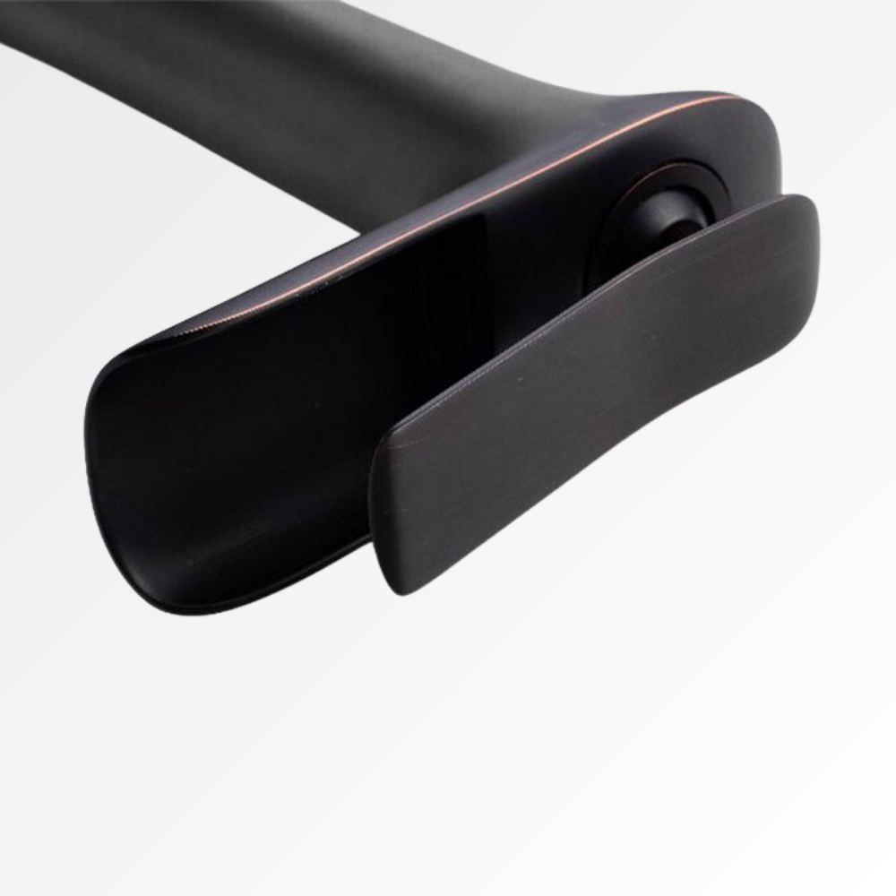 Purea Cascade Tall – Mitigeur lavabo cascade noir pour vasque