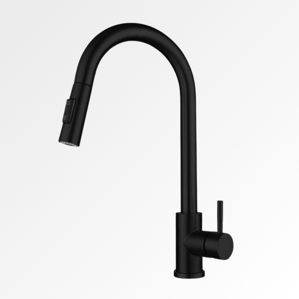 PureArc Flow – Mitigeur cuisine extractible arc haut Noir