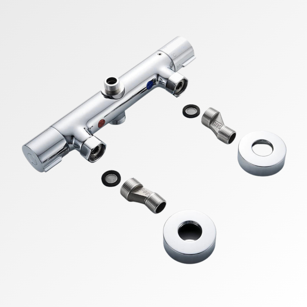 ThermaSafe – Mitigeur de douche thermostatique mural chromé