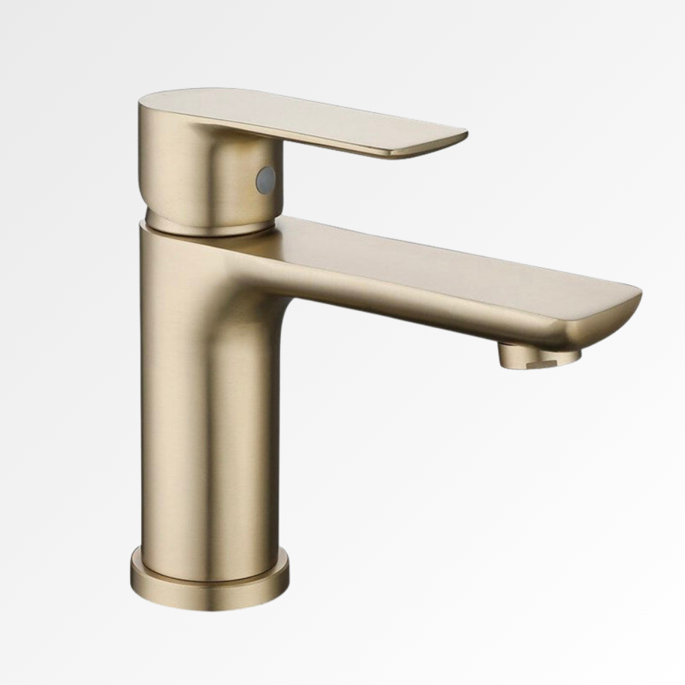 Auréa Cascade Mini – Mitigeur lavabo cascade en inox 304 finition dorée