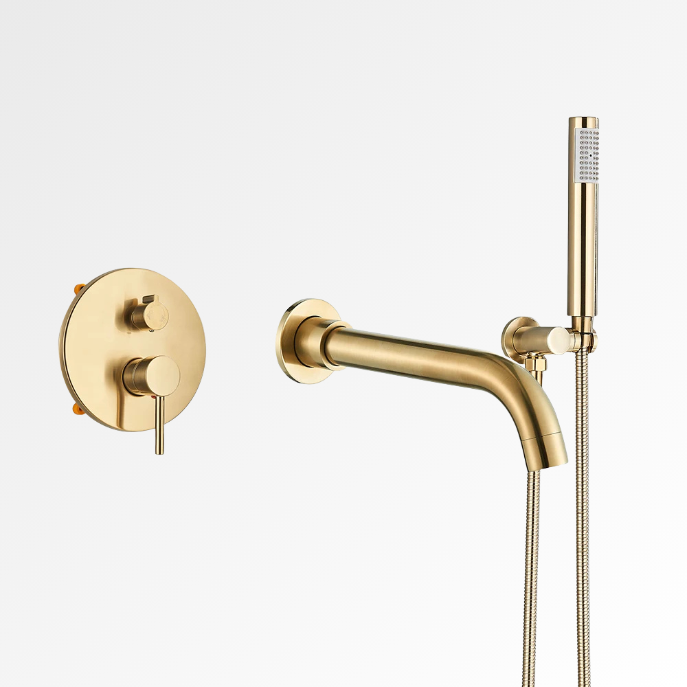 Auréa Cascade – Ensemble bain-douche encastré cascade finition dorée