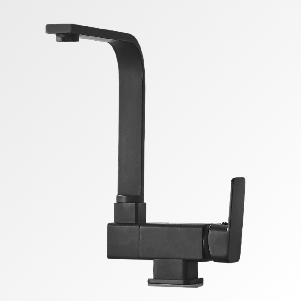Fenixa Fold – Mitigeur cuisine pliable noir mat rotatif 360°