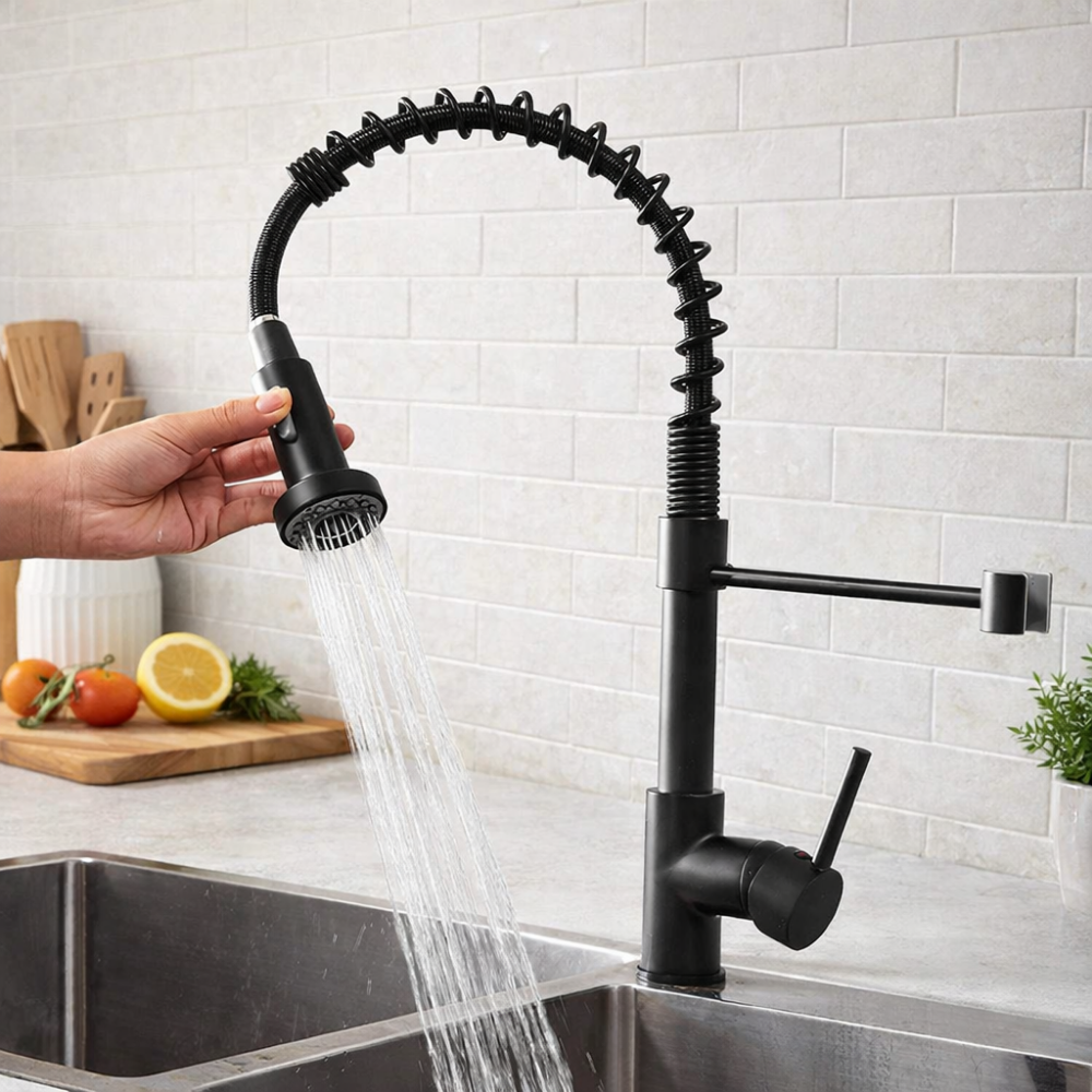 SpringPro Flow – Mitigeur cuisine semi-professionnel à ressort extractible