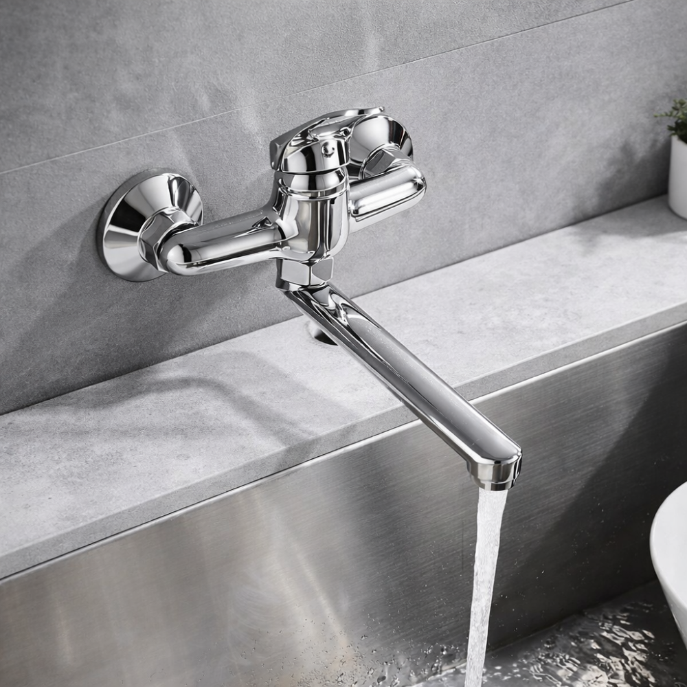 PureFlow Mural – Mitigeur mural rotatif